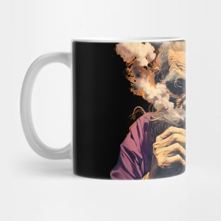 Puff Sumo: I Am Satoshi Nakamoto of Bitcoin Cyber Currency on a dark (Knocked Out) background Mug